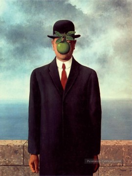 Rene Magritte Painting - René Magritte El hijo del hombre René Magritte